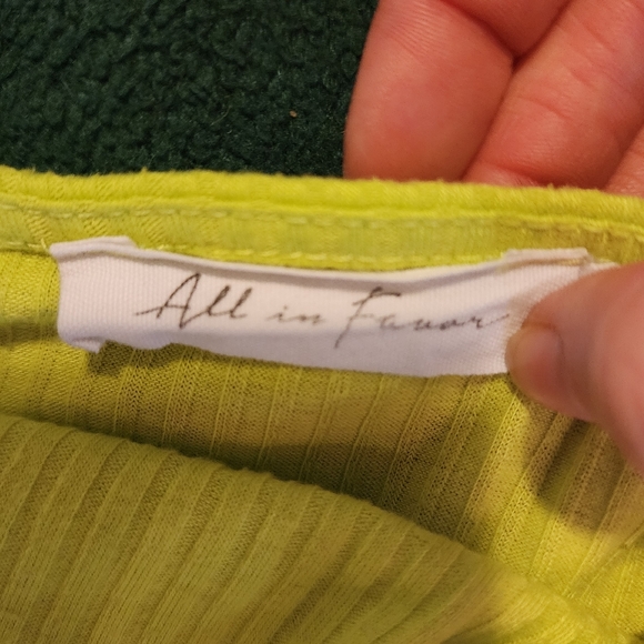 Neon Yellow/Green Bodysuit Size Small All in Favor - Picture 9 of 11